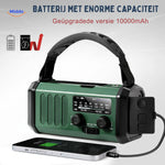 radio d'urgence avec lampe LED et grande batterie intégrée de 10 000 mAh