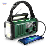 radio d'urgence solaire avec lampe intégrée et fonction de recharge USB