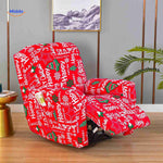 reclinex bankhoes rood met kerstmotief happy merry christmas hoes www.middo.nl