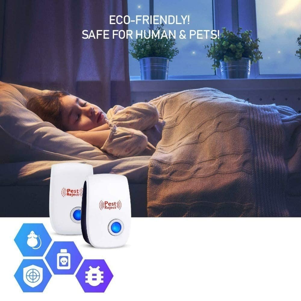 enfant qui dort paisiblement dans une chambre protégée par le répulsif ultrasonique écologique