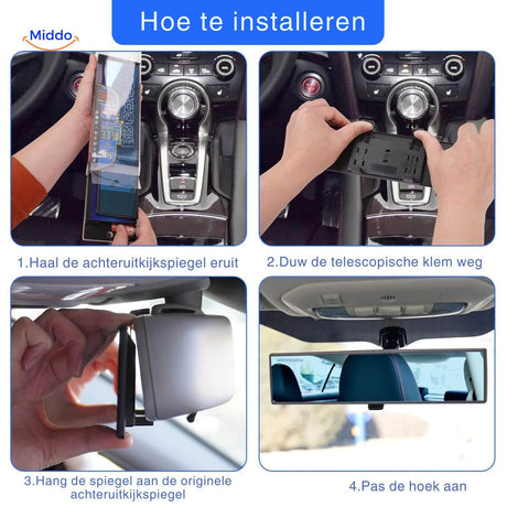 guide d'installation étape par étape du rétroviseur grand angle avec notice incluse
