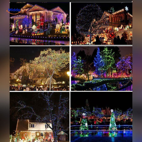 rideau led étanche pour l'extérieur avec effets lumineux colorés parfait pour les fêtes