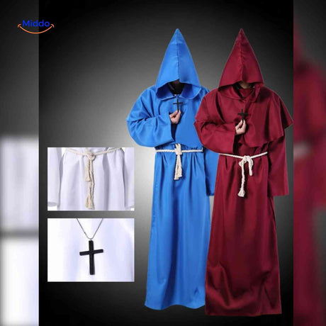 robe mystique à capuche pour halloween, costume médiéval à l'atmosphère envoûtante