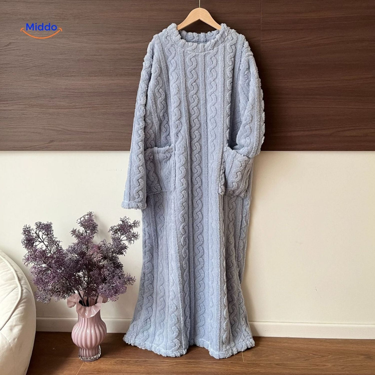 robe plaid en fleece doux disponible en nombreux coloris pour s'habiller chaudement tout l'hiver