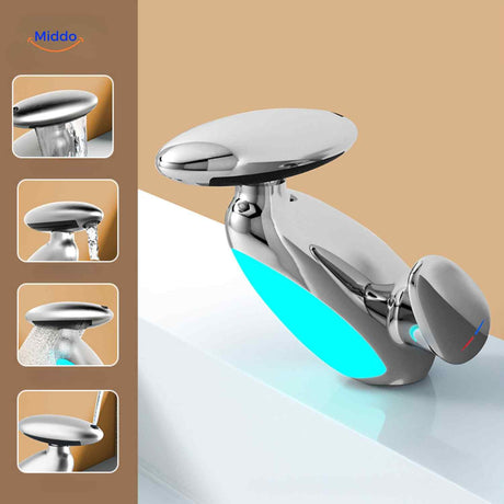 robinet extensible chrome moderne et économe en eau pour salle de bain