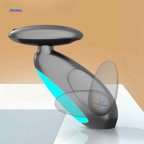 gros plan sur la manette pivotante du robinet extensible économe en eau