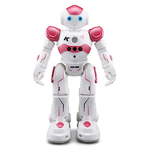 robot arlock rose avec fonctions de programmation, capteur gestuel, patrouille et ecran automatique
