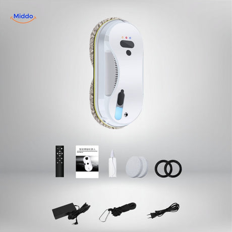 robot de fenêtre avec système d'humidification intelligente, nettoyage sans produits chimiques