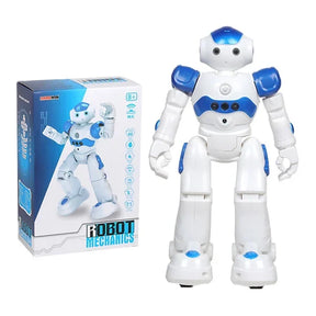 robot interactif arlock avec accents bleus recommande aux enfants a partir de 8 ans
