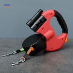 rode intrekbare lijn met dubbele bevestiging grijs