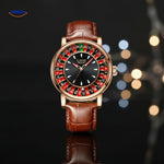 roulettix horloge rosegoud leren band www.middo.nl