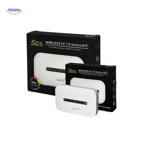 router portable compact presente dans son emballage, disponible en version petite et grande boite