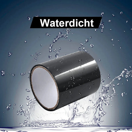 rouleau de ruban étanche noir immergé dans l'eau illustrant ses propriétés imperméables