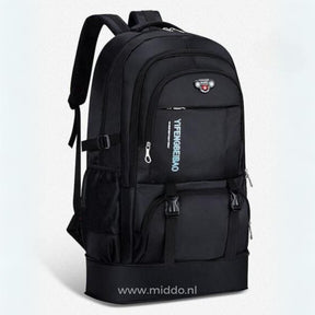 sac à dos de voyage 65l coloris noir avec grande capacité de rangement