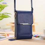 sac bandoulière à écran tactile coloris bleu, compact et durable