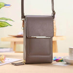sac bandoulière à écran tactile coloris gris, compact et durable