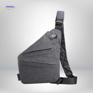 sac bandouliere gris leger vue produit sac de poitrine reglable unisexe