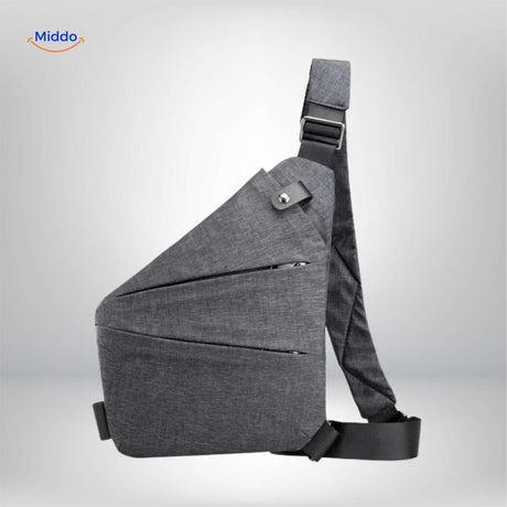 sac bandouliere gris leger vue produit sac de poitrine reglable unisexe