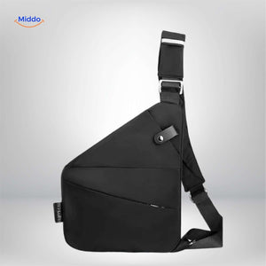 sac bandouliere noir minimaliste et leger sac de poitrine unisexe reglable