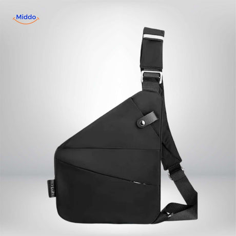 sac bandouliere noir minimaliste et leger sac de poitrine unisexe reglable
