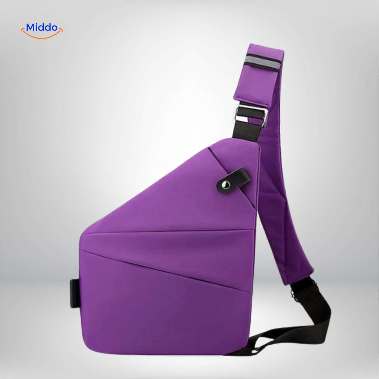sac bandouliere violet design moderne unisexe sac de poitrine reglable