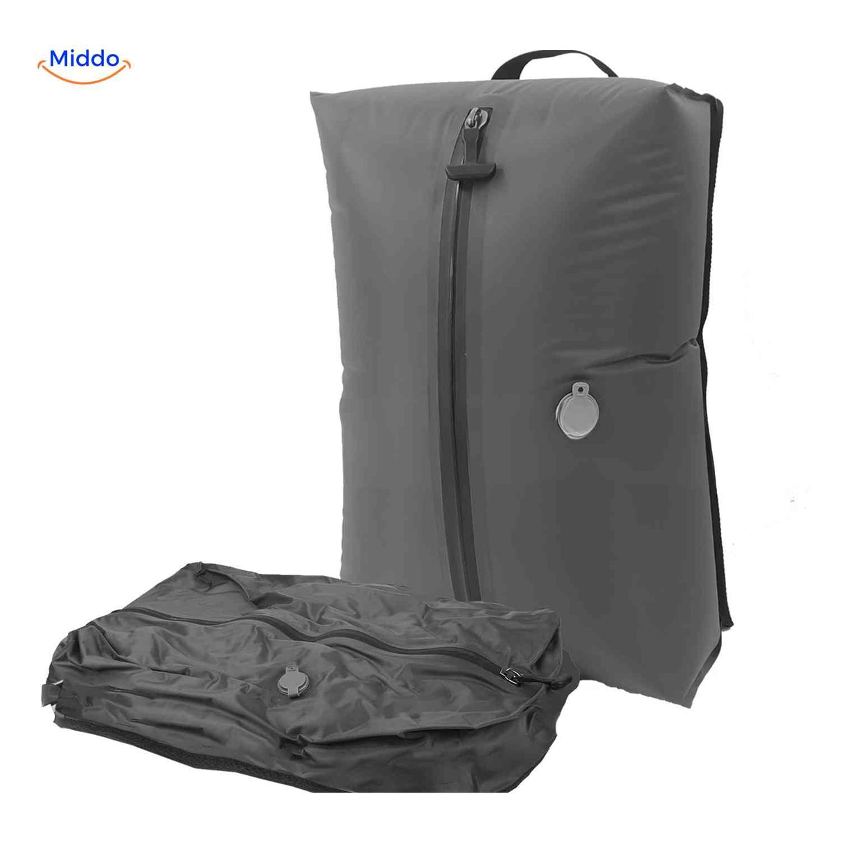 gros plan sur la valve du sac de compression vacuum pour rangement étanche