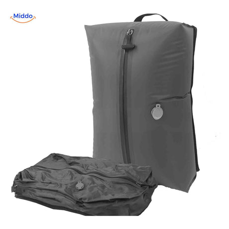 gros plan sur la valve du sac de compression vacuum pour rangement étanche