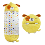 sac de couchage peluche motif chiot pour enfants sur fond blanc