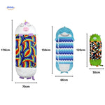 guide des dimensions du sac de couchage peluche enfants avec mesures detaillees