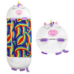 sac de couchage peluche motif licorne coloris blanc pour enfants