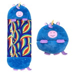 sac de couchage peluche motif licorne coloris bleu pour filles et garcons