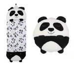 sac de couchage peluche motif panda noir et blanc pour enfants