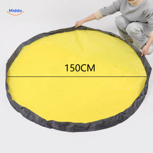 infographie des dimensions du sac zippé rangement jouets avec mesures en centimètres