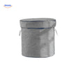 sac zippé rangement jouets gris au design de base sans motif, sobre et pratique