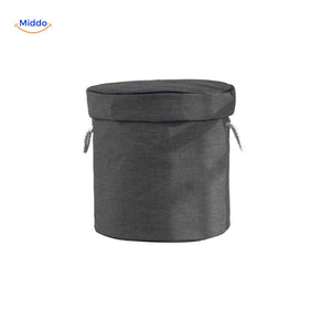 sac de rangement jouets en coloris gris foncé, discret et polyvalent