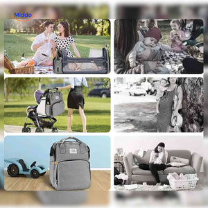 sac à langer gris pratique pour pique-nique et voyages en famille avec bébé