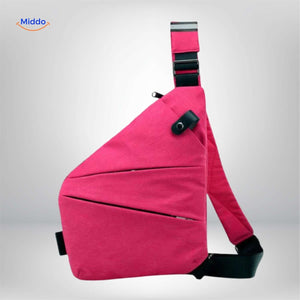 sac de poitrine rose compact crossbody reglable unisexe vue produit
