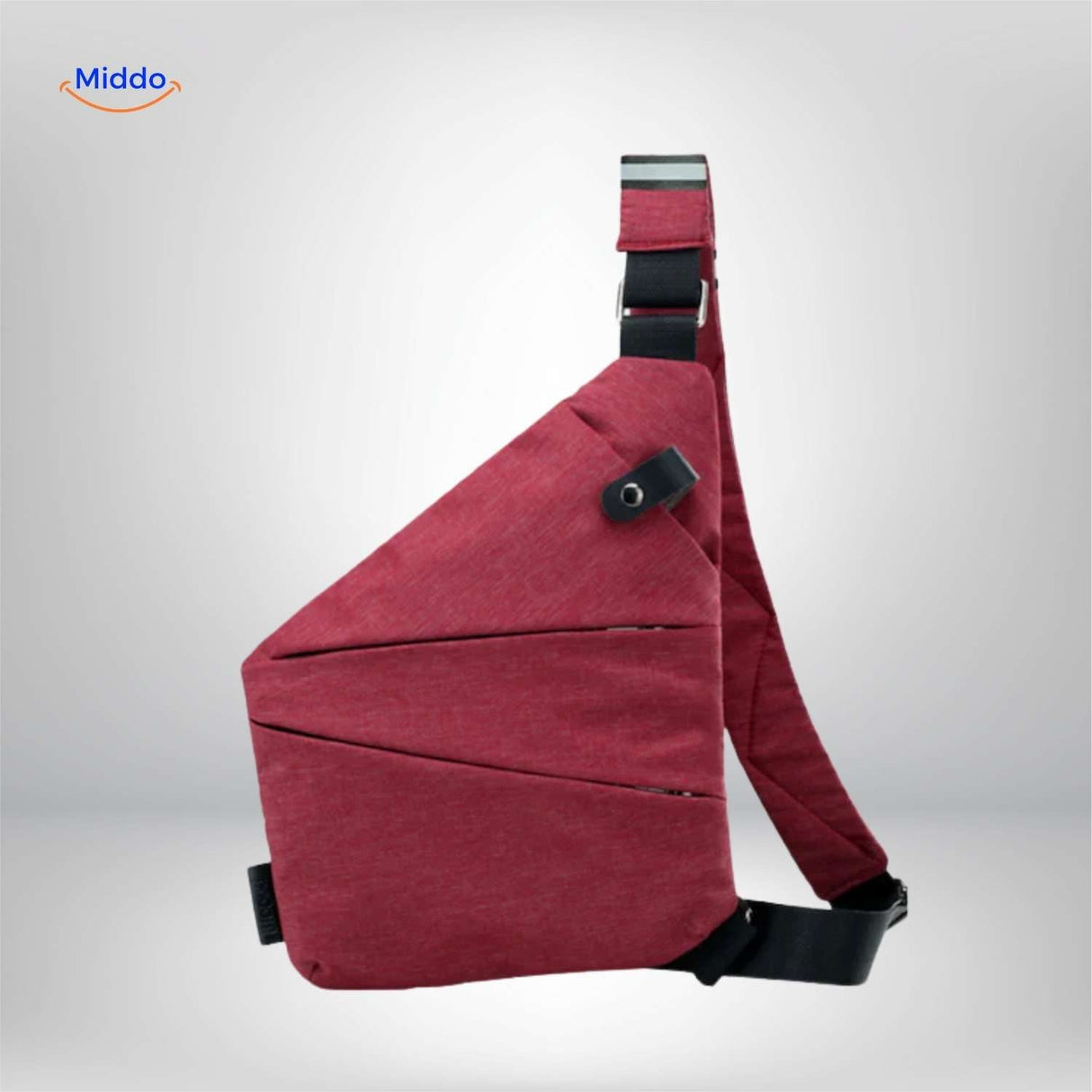 sac de poitrine rouge leger et reglable bandouliere unisexe vue produit