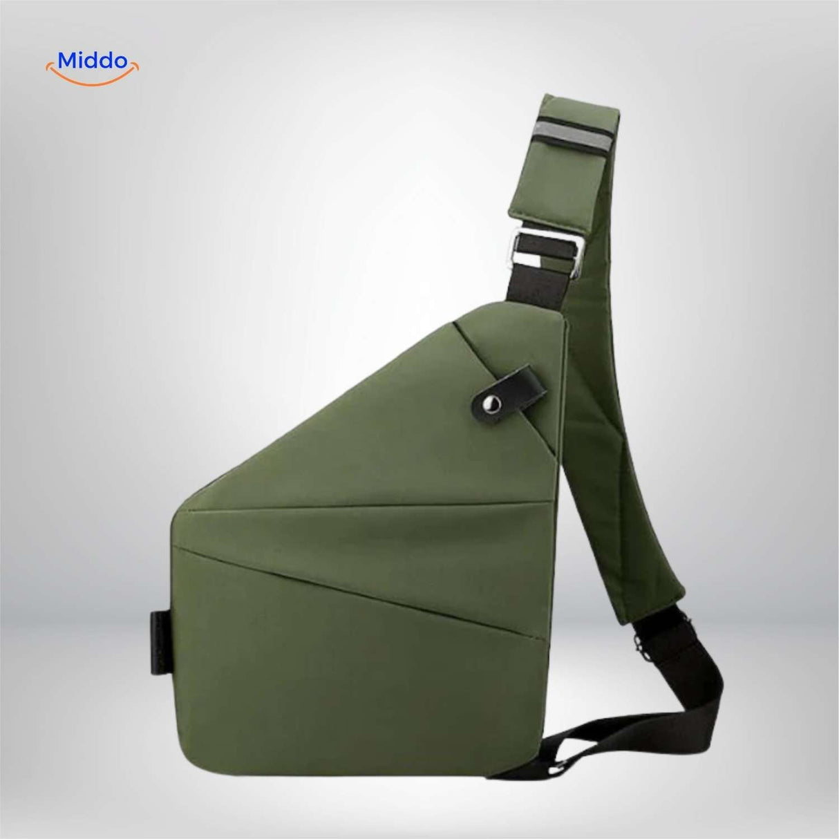 sac de poitrine vert resistant a l'eau bandouliere reglable unisexe