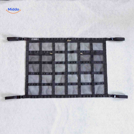 sac de rangement voiture avec multi-poches et fixation par boucles, gain de place optimal
