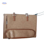 sac repas beige à motif floral avec compartiment isotherme pour le déjeuner au bureau