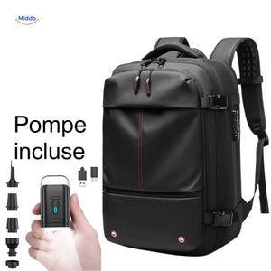 sac de rangement sous vide VacuPro noir avec pompe électrique incluse pour compression facile