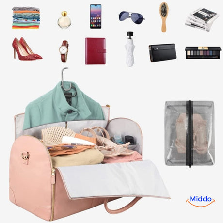 sac de voyage compact : aperçu de tout ce qui peut être rangé à l'intérieur