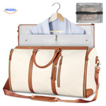 sac de voyage compact luxe en coloris blanc, photo produit fond épuré
