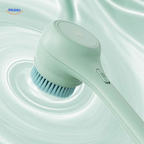 brosse de nettoyage électrique dos coloris vert mint, design compact et élégant