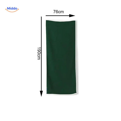 serviette de plage magnétique avec dimensions indiquées, guide des tailles pour choisir le bon format