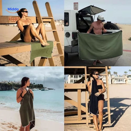 serviette magnétique compacte idéale pour le voyage, légère et séchage ultra-rapide