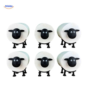 lot de 6 porte-rouleaux wc moutons, set pratique et amusant pour la salle de bain
