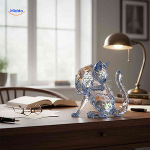 set complet de figurines chats en cristal du calendrier de l'avent en photo produit