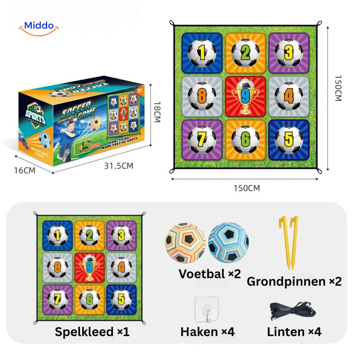 set de football complet avec filet cible et ballon pour enfants